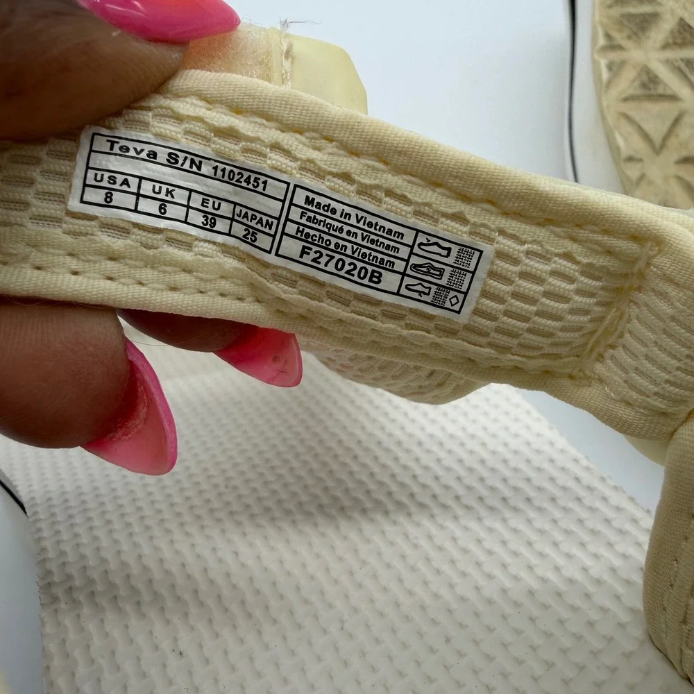 Teva Midform Universal Platform Sandals Cream White 1102451 Womens 8 Sporty